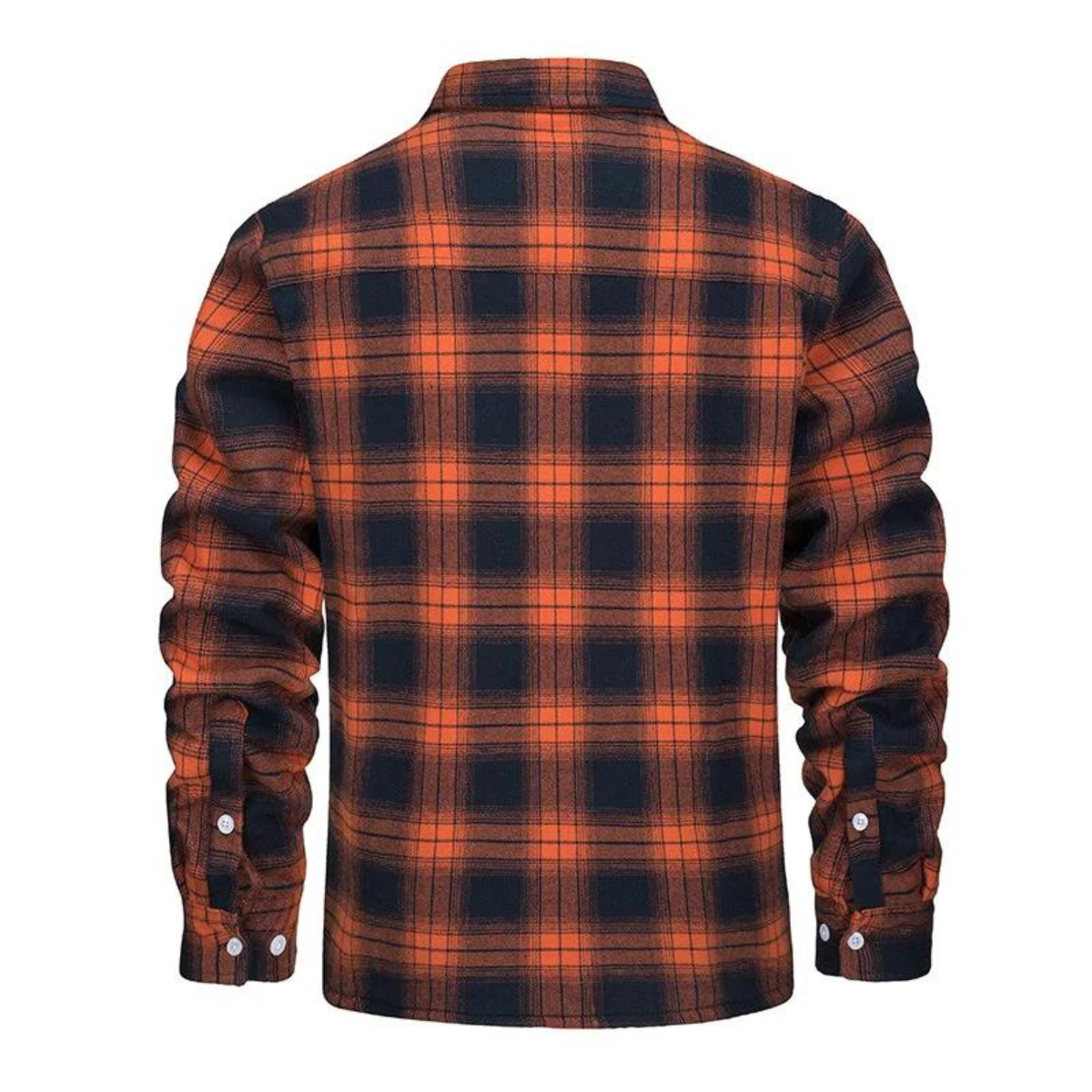 Stylish Fleece-Lined Checked Winter Jacket