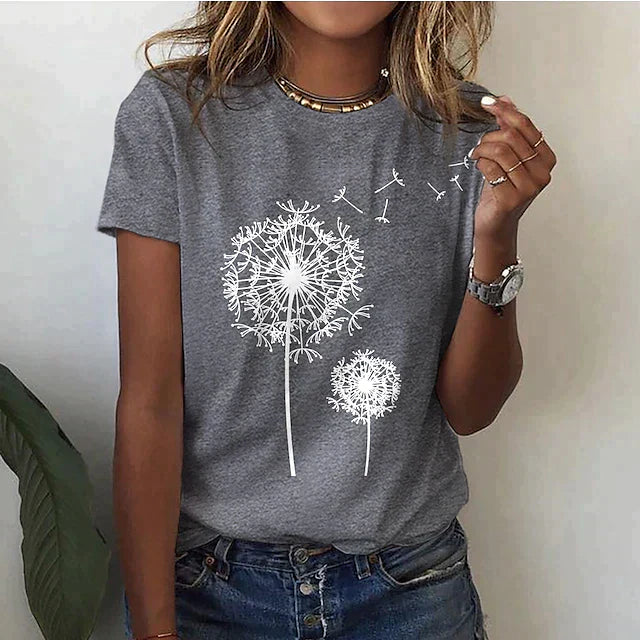 Elegant Cobalt Round Neck T-Shirt