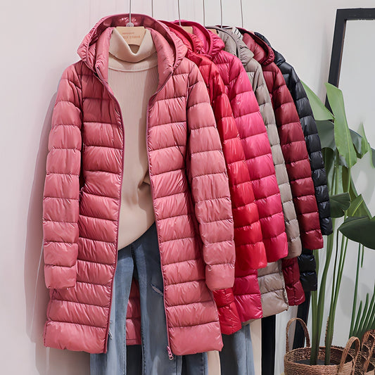 Lightweight Long Down Jacket for Women