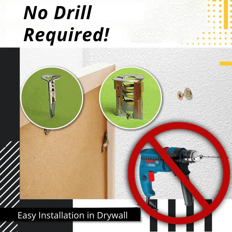 HANG-MATE – Self-Drilling Anchor Screws for Easy Wall Hanging