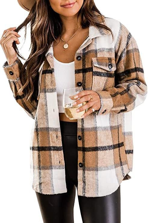 Stylish Women's Checkered Button-Up Shirt
