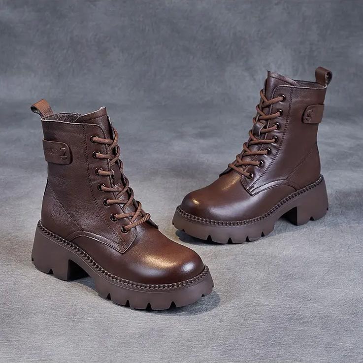 Chic Orthopedic Leather Boots for Comfort