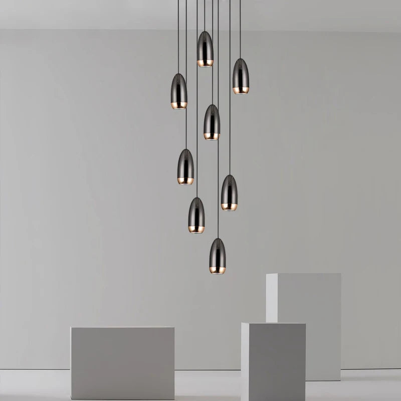 Nordic Luxury LED Stair Chandelier