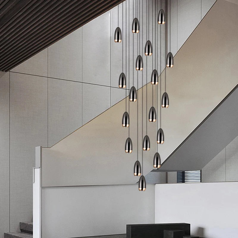 Nordic Luxury LED Stair Chandelier