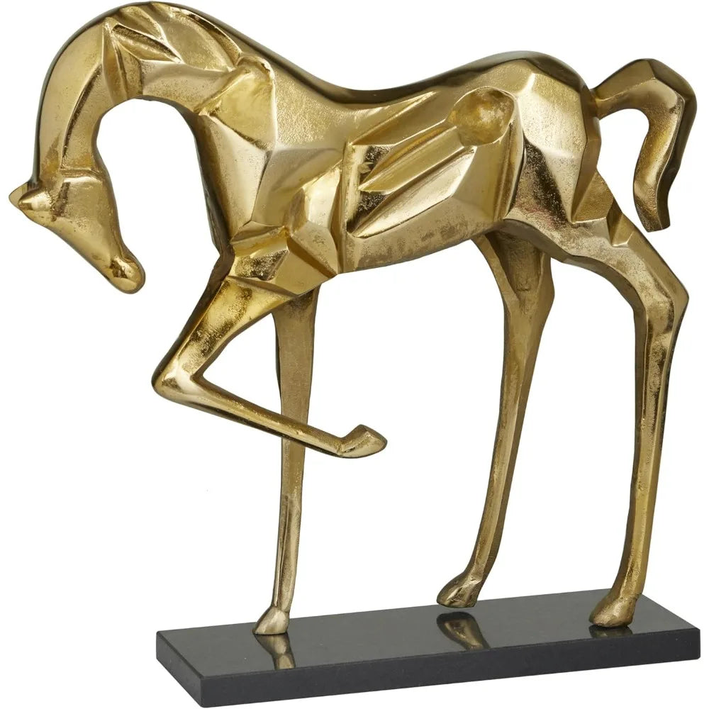 Ariston Gold Horse Sculpture