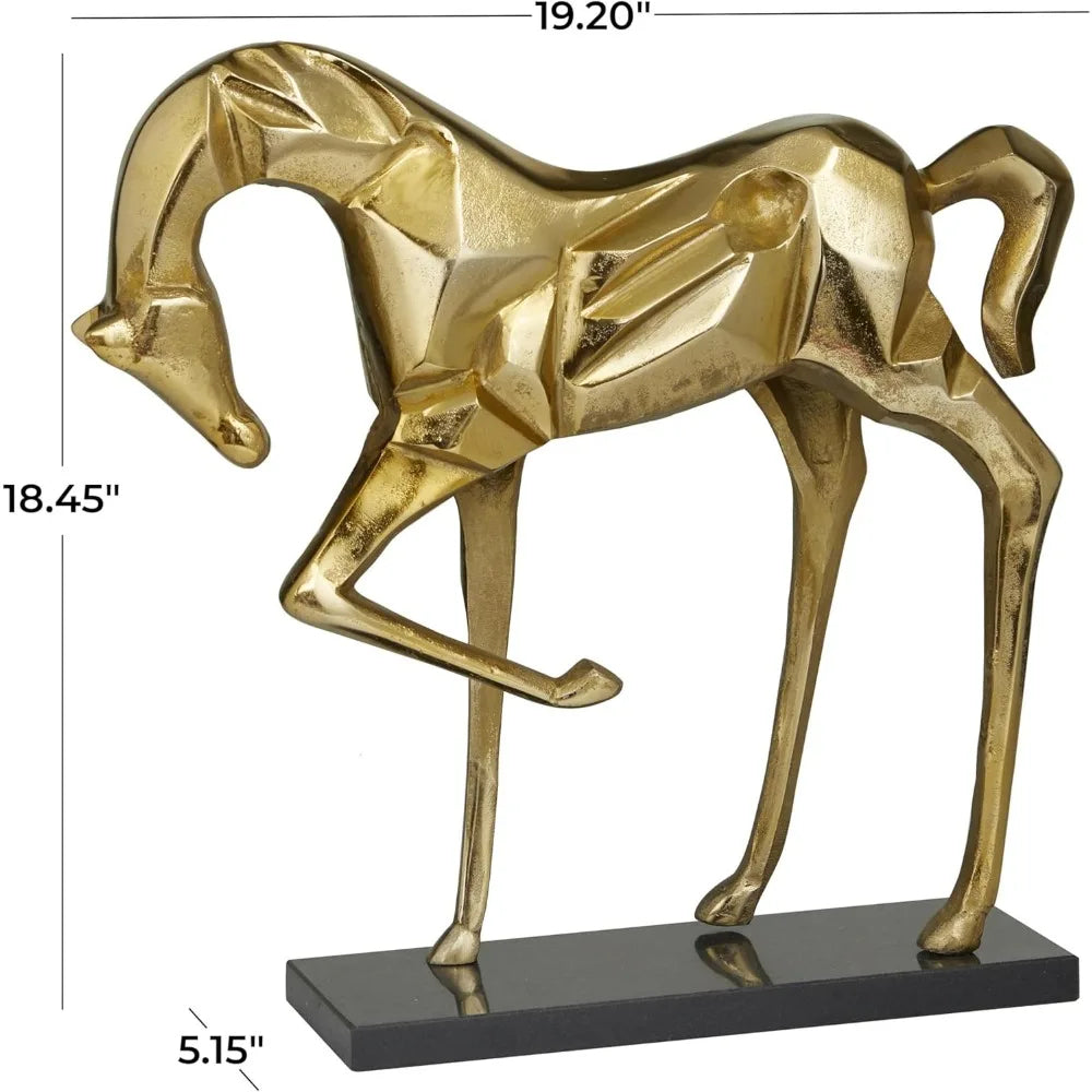 Ariston Gold Horse Sculpture