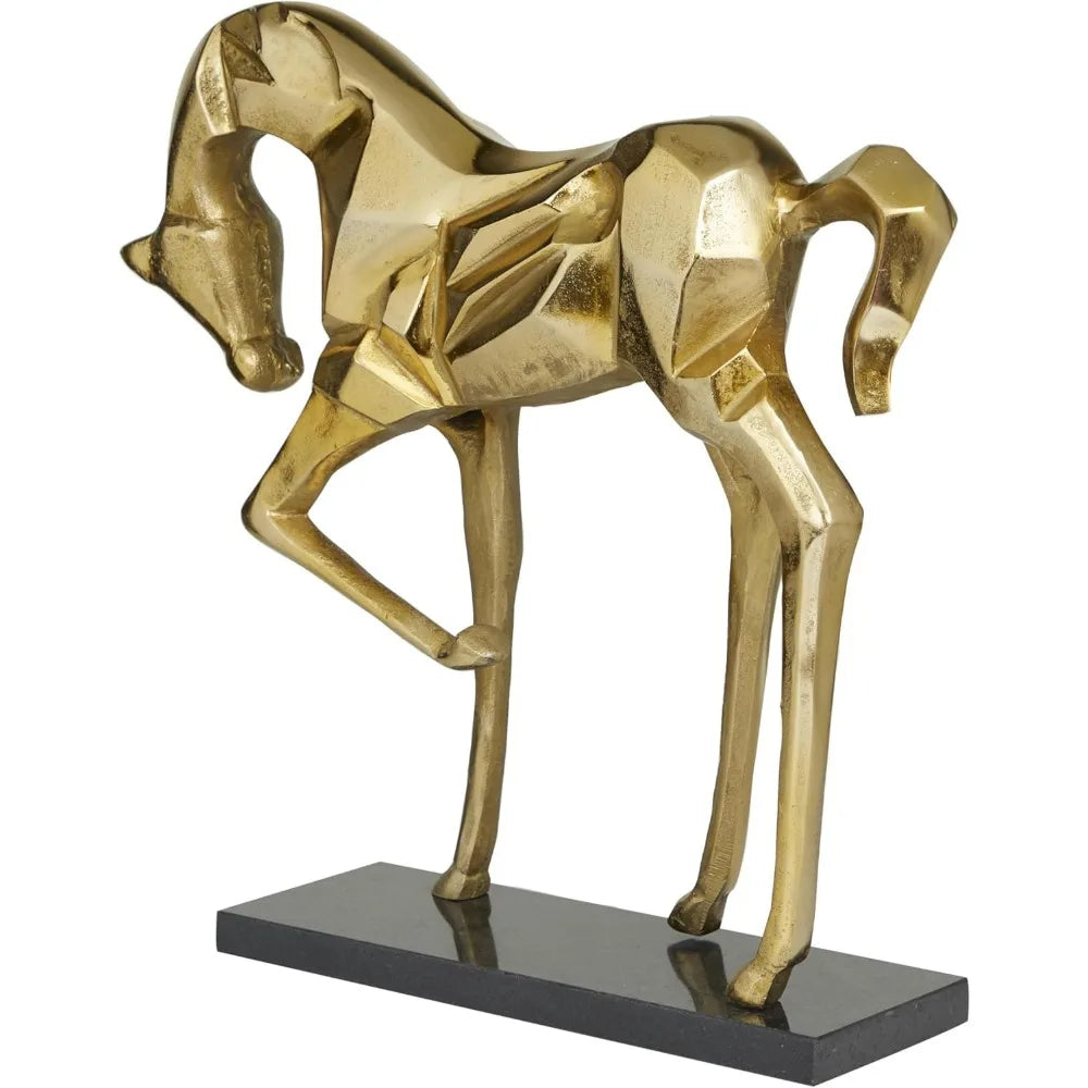 Ariston Gold Horse Sculpture