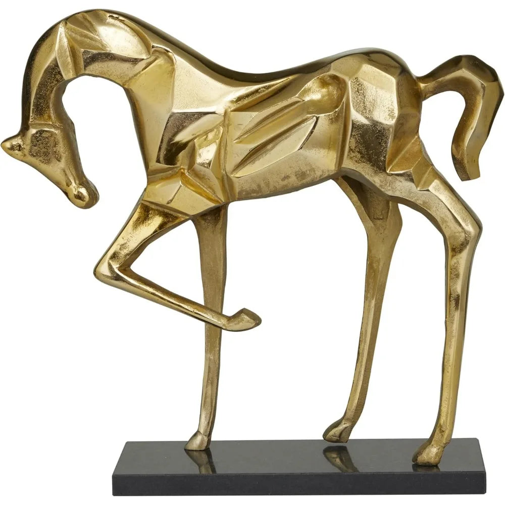 Ariston Gold Horse Sculpture