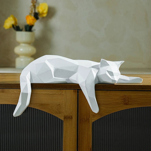 Luna Geometric Cat Sculpture