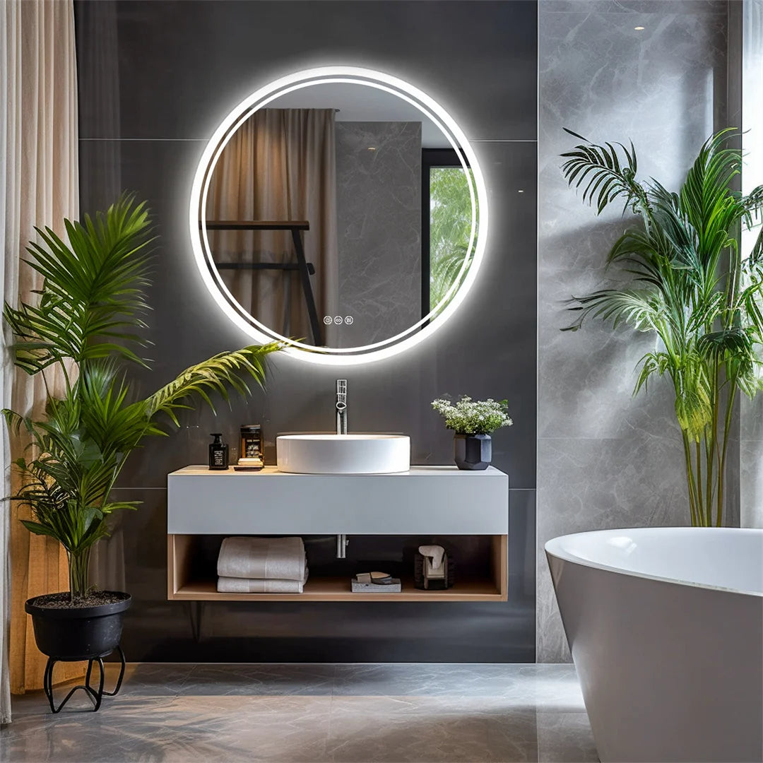 Modern Round LED Mirror Illuminated Elegance