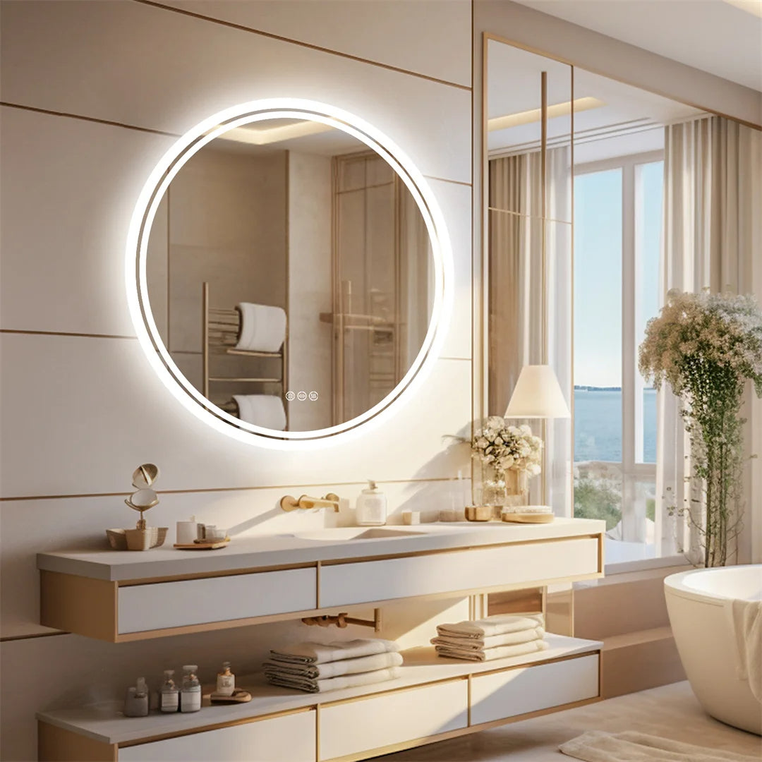 Modern Round LED Mirror Illuminated Elegance