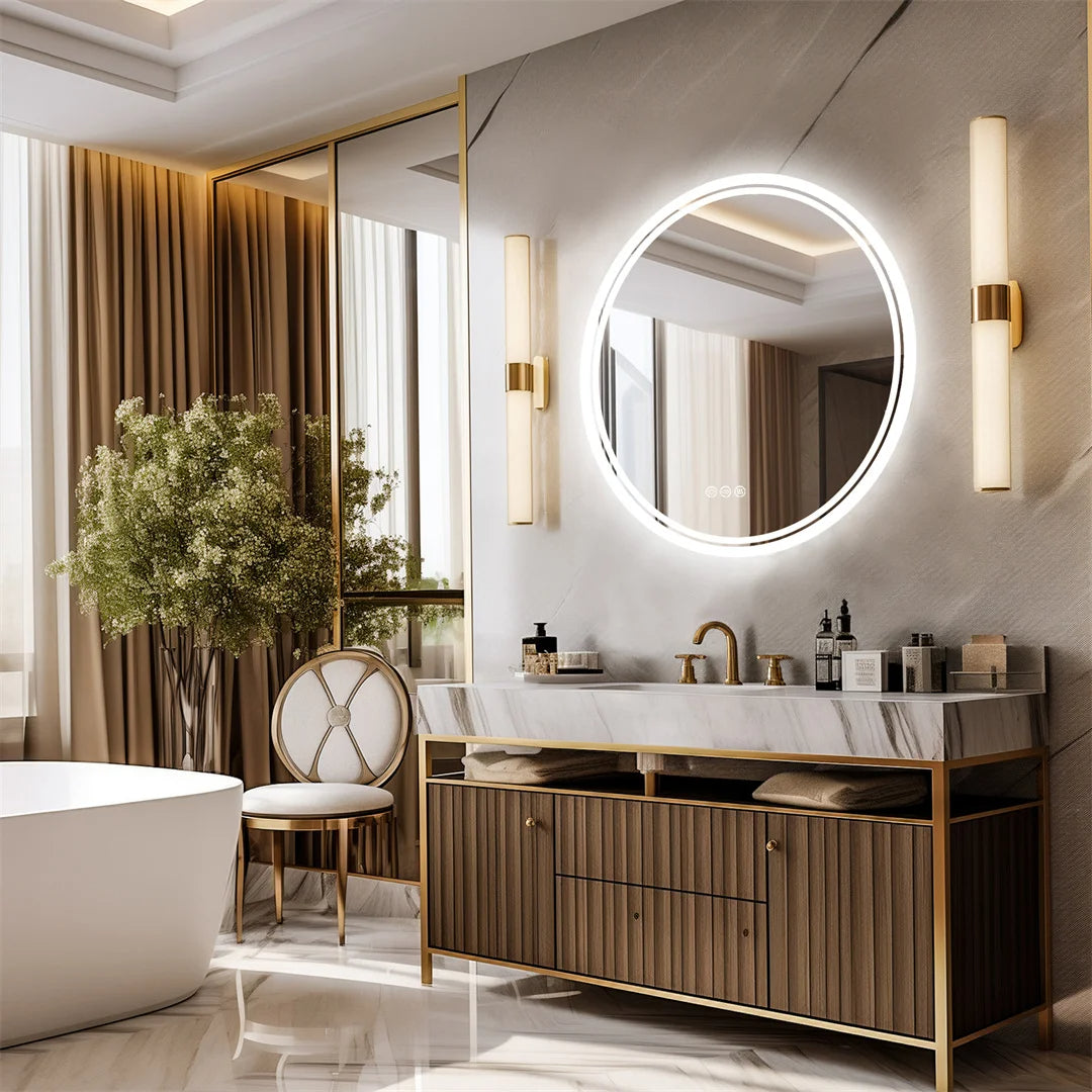 Modern Round LED Mirror Illuminated Elegance