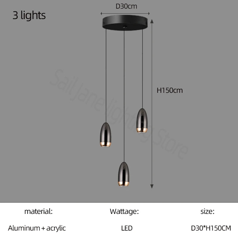 Nordic Luxury LED Stair Chandelier