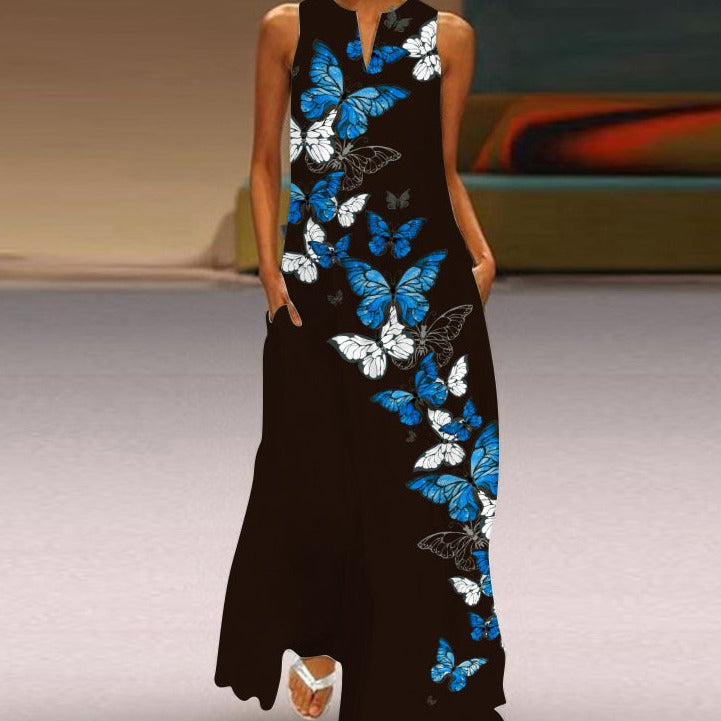 Stylish Turquoise Sleeveless Dress for Women